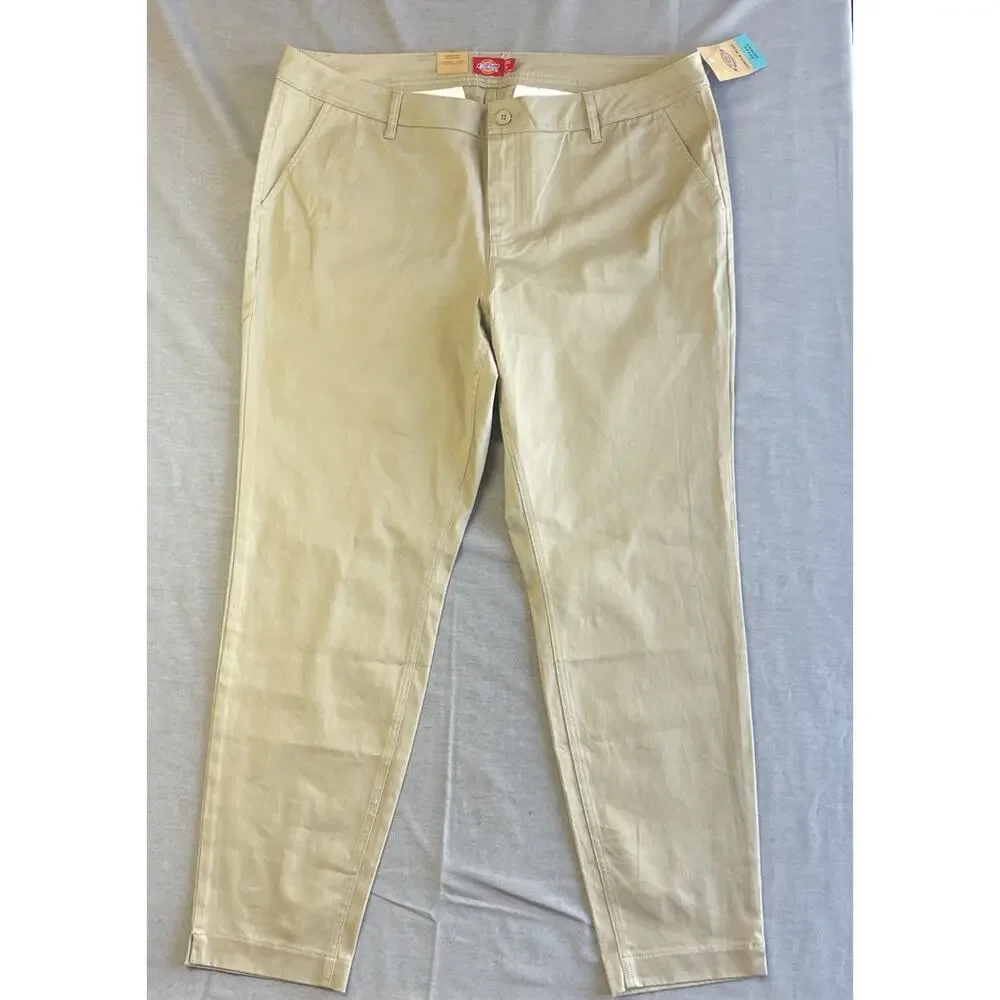 NEW Dickies Junior Plus Modern Ankle Super Skinny Pants‎ Khaki Size 20 Utility